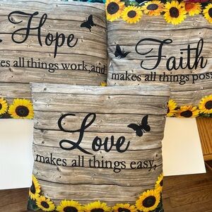 Sunflower Decorative Pillows Set